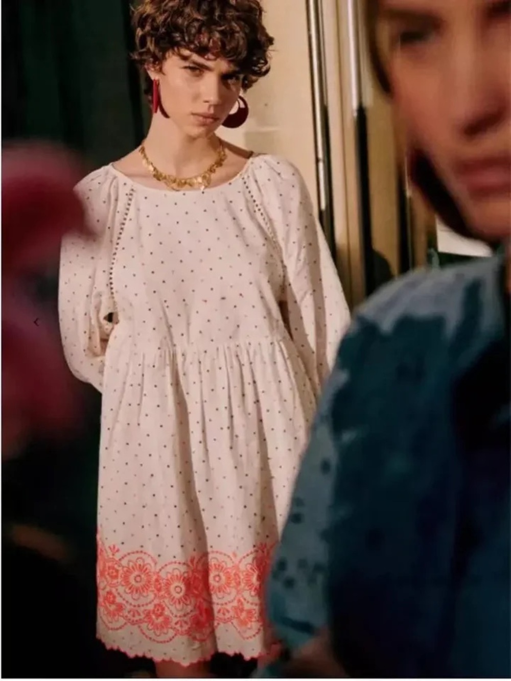 Sezane Grace Embroidered Linen Dress - Picture 3 of 10